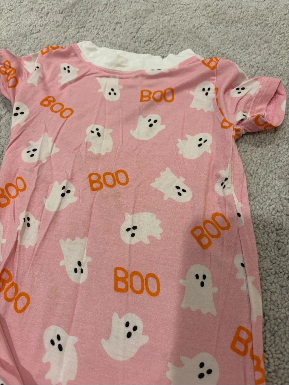 Stitchy Fish Bamboo Kids Pink Ghost 'Boo' Pajama Set 2T